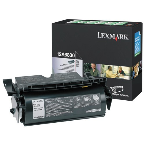 Lexmark 12A6830 toner zwart (origineel) 12A6830 034220 - 1