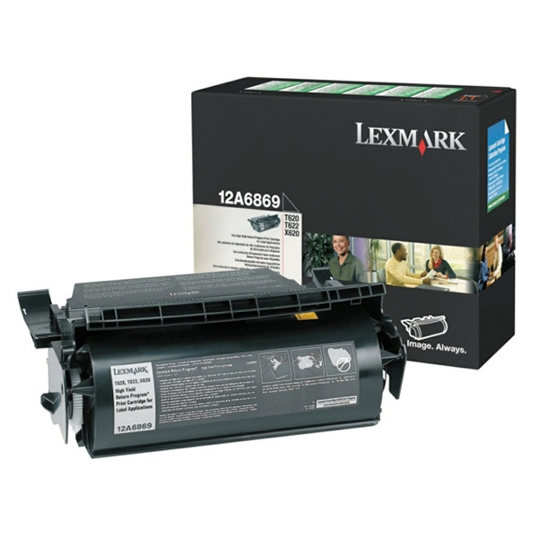 Lexmark 12A6869 etiketten toner hoge capaciteit (origineel) 12A6869 037580 - 1