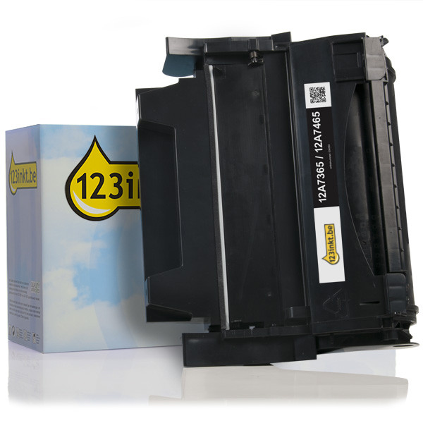 Lexmark 12A7365 / 12A7465 toner zwart extra hoge capaciteit (123inkt huismerk) 12A7465C 034360 - 1