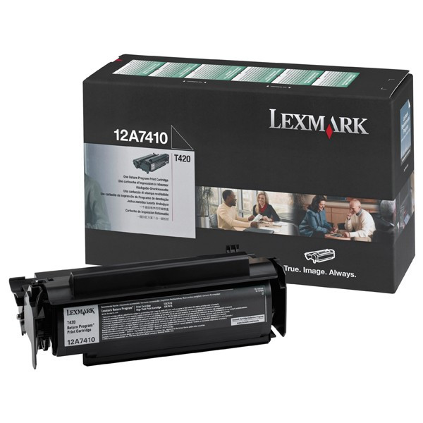 Lexmark 12A7410 toner zwart (origineel) 12A7410 034350 - 1