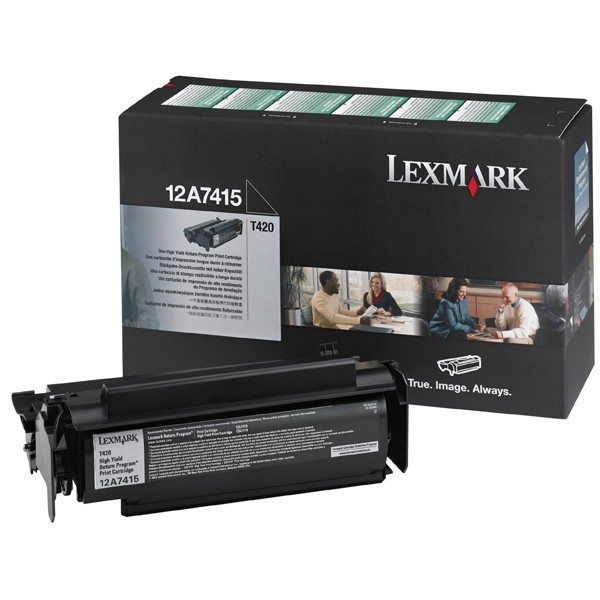 Lexmark 12A7415 toner zwart hoge capaciteit (origineel) 12A7415 034110 - 1