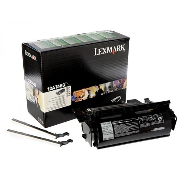 Lexmark 12A7468 etiketten toner hoge capaciteit (origineel) 12A7468 037582 - 1