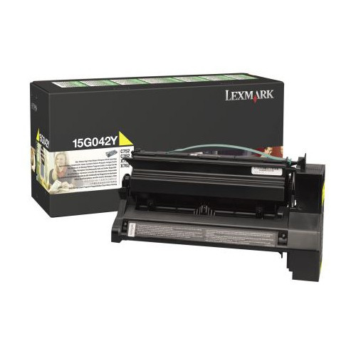 Lexmark 15G042Y toner geel hoge capaciteit (origineel) 15G042Y 034550 - 1