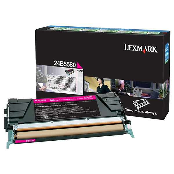 Lexmark 24B5580 toner magenta hoge capaciteit (origineel) 24B5580 037590 - 1