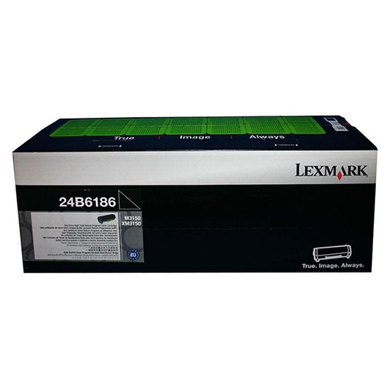 Lexmark 24B6186 toner zwart (origineel) 24B6186 037714 - 1