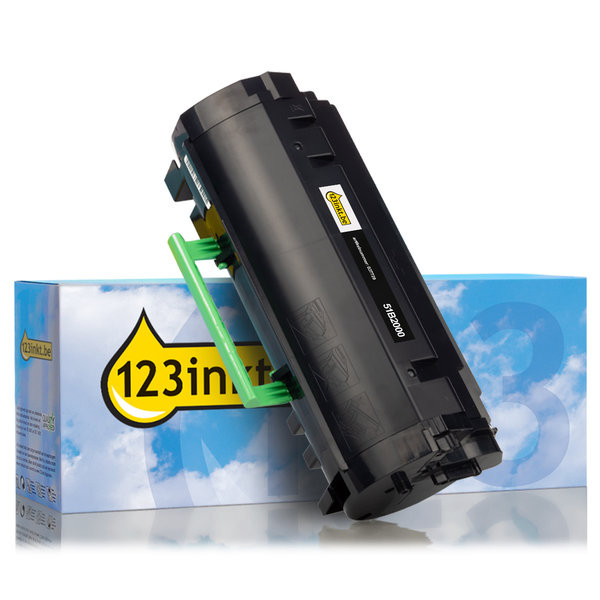 Lexmark 51B2000 toner zwart (123inkt huismerk) 51B2000C 037729 - 1