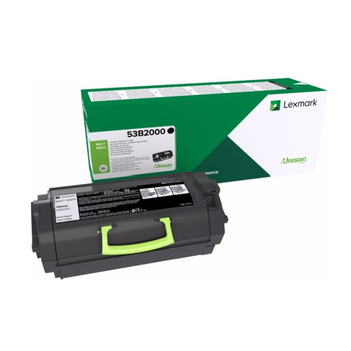 Lexmark 53B2000 toner zwart (origineel) 53B2000 037734 - 1