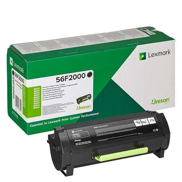 Lexmark 56F2000 toner zwart (origineel) 56F2000 903434 - 1