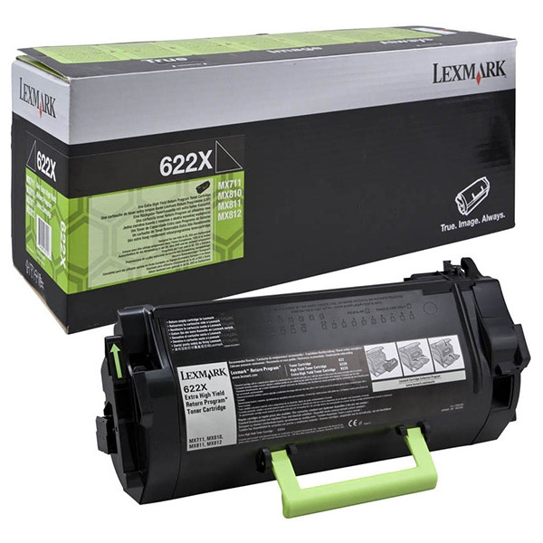 Lexmark 622X (62D2X00) toner zwart extra hoge capaciteit (origineel) 037234 - 1