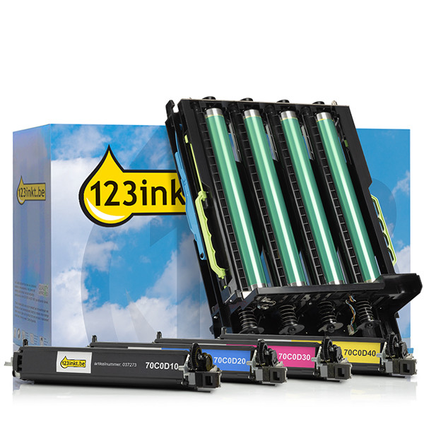Lexmark 700Z5 (70C0Z50) imaging kit zwart/kleur (123inkt huismerk) 70C0Z50C 037273 - 1