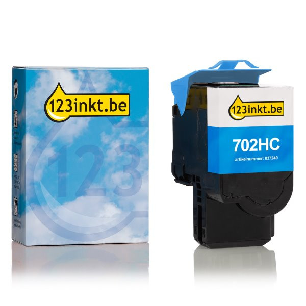 Lexmark 702HC (70C2HC0) toner cyaan hoge capaciteit (123inkt huismerk) 70C2HC0C 037249 - 1