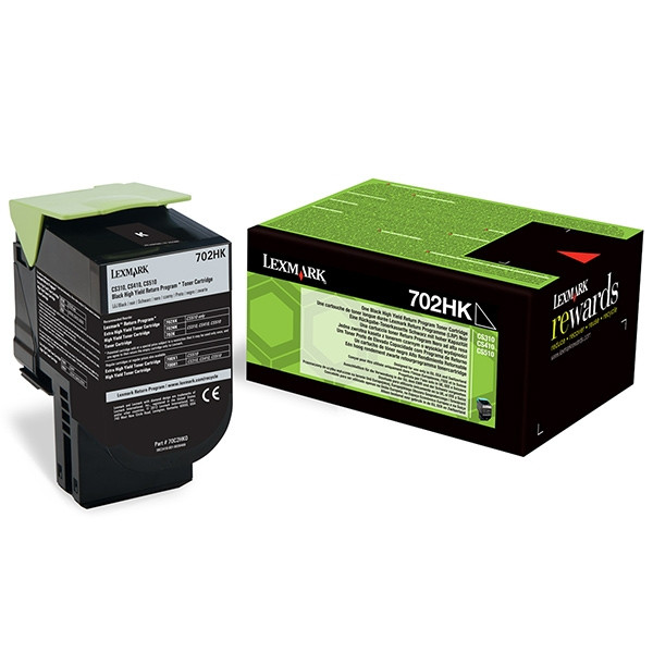Lexmark 702HK (70C2HK0) toner zwart hoge capaciteit (origineel) 70C2HK0 902666 - 1