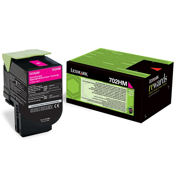 Lexmark 702HM (70C2HM0) toner magenta hoge capaciteit (origineel) 70C2HM0 037250 - 1