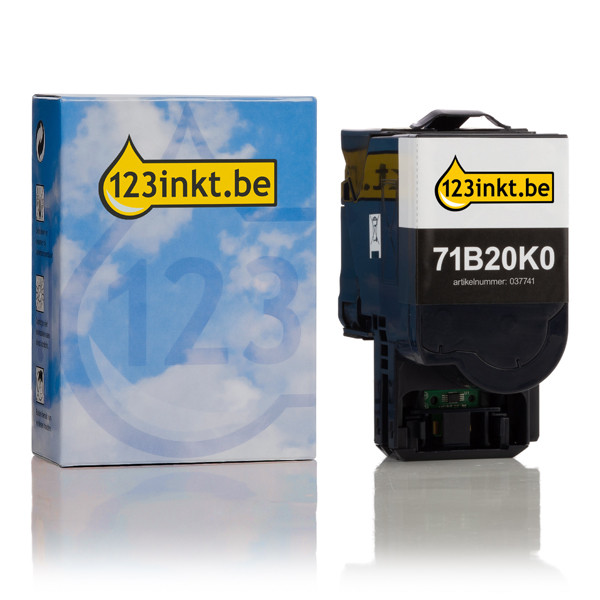 Lexmark 71B20K0 toner zwart (123inkt huismerk) 71B20K0C 037741 - 1