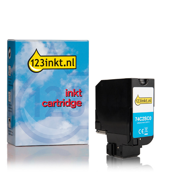 Lexmark 74C20C0 toner cyaan (123inkt huismerk) 74C20C0C 037607 - 1