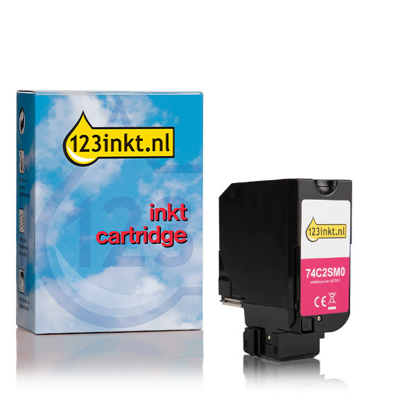 Lexmark 74C20M0 toner magenta (123inkt huismerk) 74C20M0C 037609 - 1