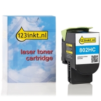 Lexmark 802HC (80C2HC0) toner cyaan hoge capaciteit (123inkt huismerk) 80C2HC0C 037295