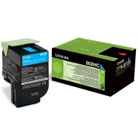 Lexmark 802HC (80C2HC0) toner cyaan hoge capaciteit (origineel) 80C2HC0 037294