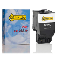 Lexmark 802K (80C20K0) toner zwart lage capaciteit (123inkt huismerk) 80C20K0C 037277