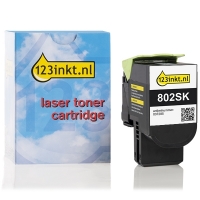 Lexmark 802SK (80C2SK0) toner zwart (123inkt huismerk) 80C2SK0C 037285