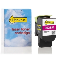 Lexmark 802SM (80C2SM0) toner magenta (123inkt huismerk) 80C2SM0C 037289