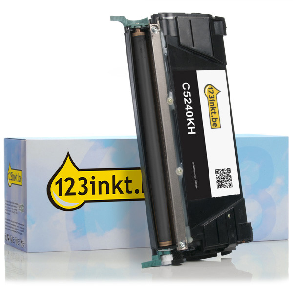 Lexmark C5240KH toner zwart hoge capaciteit (123inkt huismerk) C5240KHC 034686 - 1