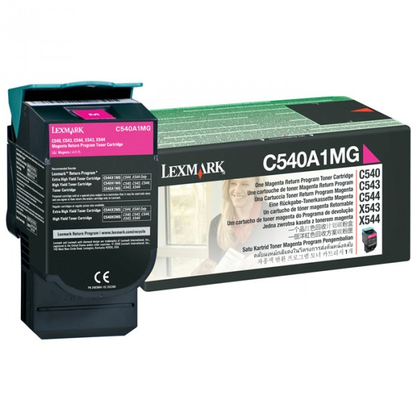 Lexmark C540A1MG toner magenta (origineel) C540A1MG 037028 - 1