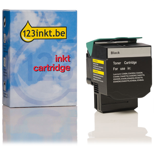 Lexmark C540H1KG toner zwart hoge capaciteit (123inkt huismerk) C540H1KGC 037017 - 1