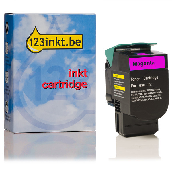 Lexmark C540H1MG toner magenta hoge capaciteit (123inkt huismerk) C540H1MGC 037021 - 1