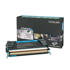 Lexmark C734A1CG toner cyaan (origineel) C734A1CG 037070 - 1