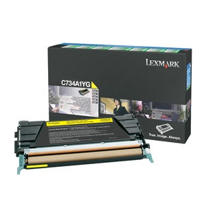 Lexmark C734A1YG toner geel (origineel) C734A1YG 037074 - 1