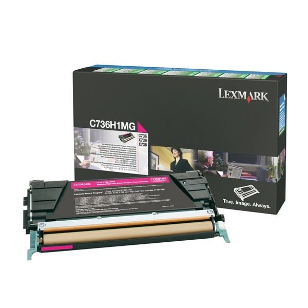 Lexmark C736H1MG toner magenta hoge capaciteit (origineel) C736H1MG 037080 - 1