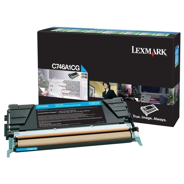 Lexmark C746A1CG toner cyaan (origineel) C746A1CG 901247 - 1