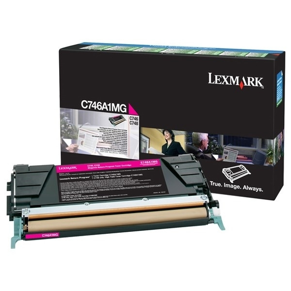 Lexmark C746A1MG toner magenta (origineel) C746A1MG 901193 - 1