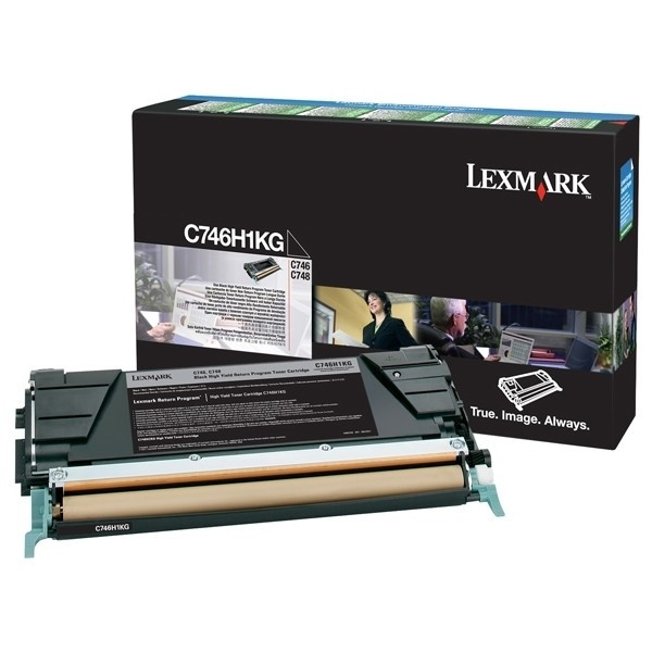 Lexmark C746H1KG toner zwart (origineel) C746H1KG 901828 - 1