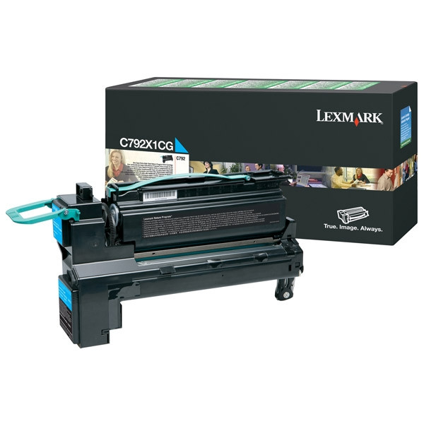 Lexmark C792X1CG toner cyaan hoge capaciteit (origineel) C792X1CG 037156 - 1