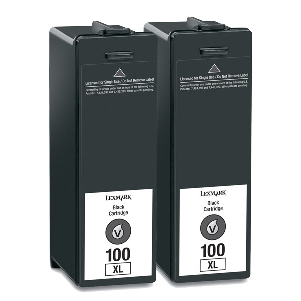 Lexmark Nr.100XL (14N0848) dubbelpak zwart (origineel) 14N0848 040434 - 1