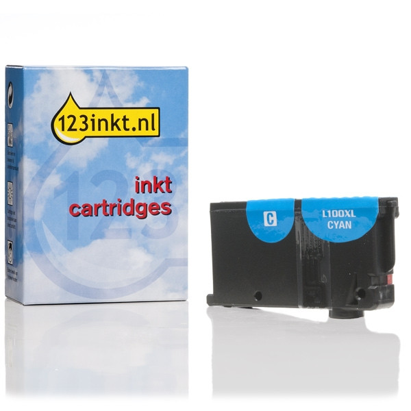 Lexmark Nr.100XL (14N1069E) inktcartridge cyaan hoge capaciteit (123inkt huismerk) 14N1069EC 040425 - 1