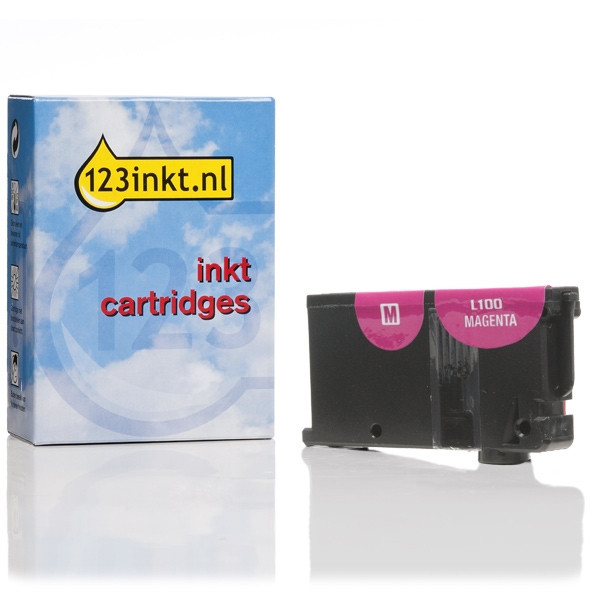 Lexmark Nr.100 (14N0901E) inktcartridge magenta (123inkt huismerk) 14N0901EC 040419 - 1
