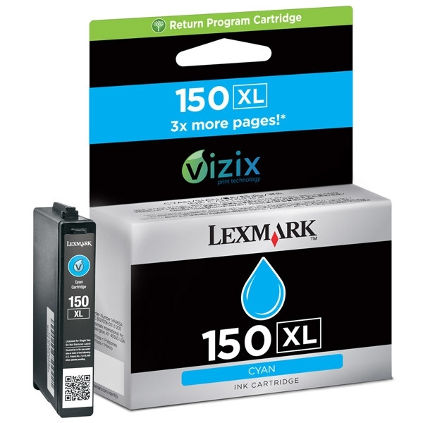 Lexmark Nr.150XL (14N1615E) inktcartridge cyaan hoge capaciteit (origineel) 14N1615E 040466 - 1
