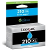 Lexmark Nr.210XL (14L0175E) inktcartridge cyaan hoge capaciteit (origineel)