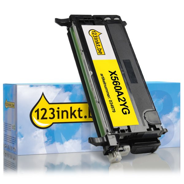 Lexmark X560A2YG toner geel (123inkt huismerk) X560A2YGC 034979 - 1