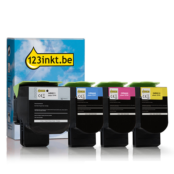 Lexmark aanbieding: 24B6011, 08, 09, 10 zwart + 3 kleuren (123inkt huismerk)  131982 - 1