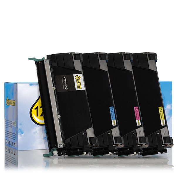 Lexmark aanbieding: X746H1KG / X748H1CG, MG, YG zwart + 3 kleuren (123inkt huismerk)  131980 - 1