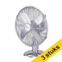 Aanbieding: 3x Lifetime Air tafelventilator chroom