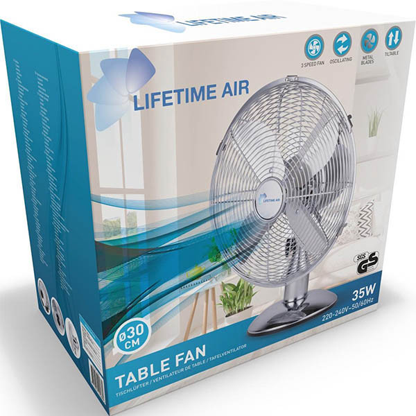 Lifetime Air tafelventilator chroom 298257 - 3