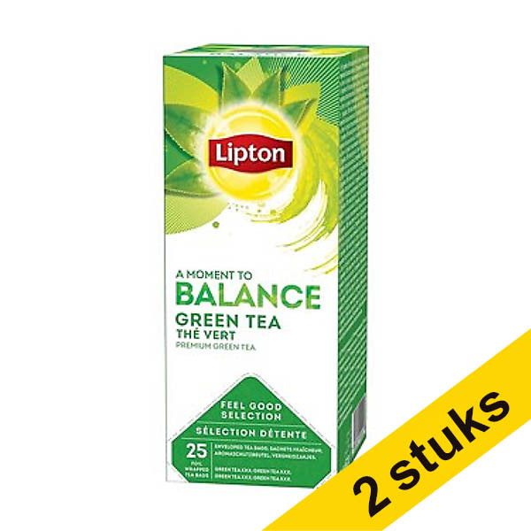 Lipton Aanbieding: 2x Lipton FGS Groene thee (6 x 25 stuks)  423453 - 1