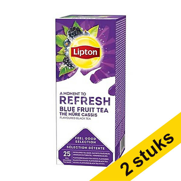 Lipton Aanbieding: 2x Lipton FGS Zwarte Thee Blauwe Bes & Bramen (6 x 25 stuks)  423445 - 1