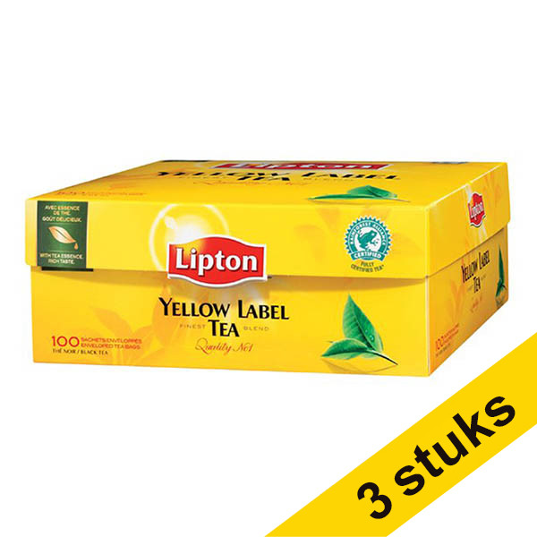 Aanbieding: 3x Lipton Yellow Label thee met envelop (100 stuks) 404295 - 1