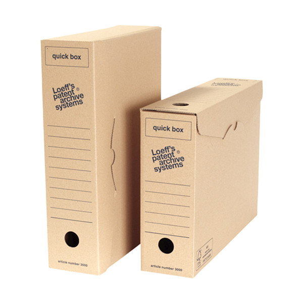 Loeff's Quick Box archiefdoos A4 83 x 335 x 241 mm (50 stuks) 7770401 204470 - 1